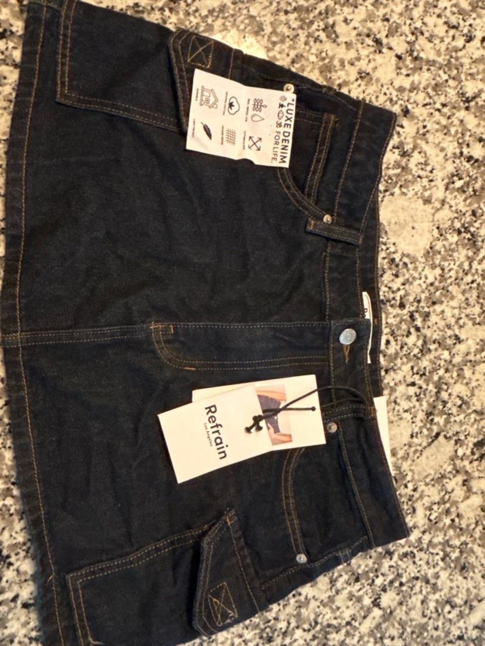 Dark Blue Denim Mini Skirt